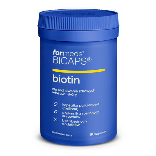 BICAPS Biotin - tabletki, kapsułki biotyna na włosy i paznokcie