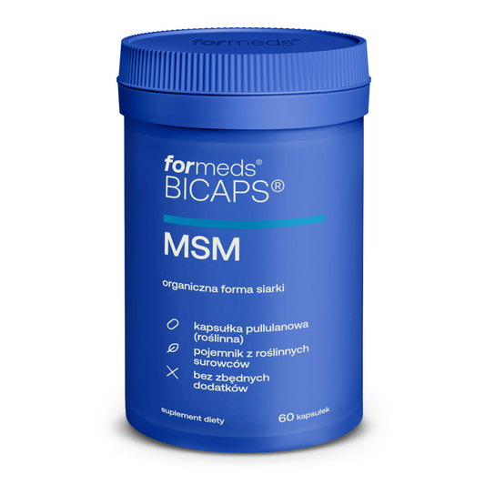 BICAPS MSM - metylosulfonylometan, MSM tabletki, kapsułki, siarka organiczna
