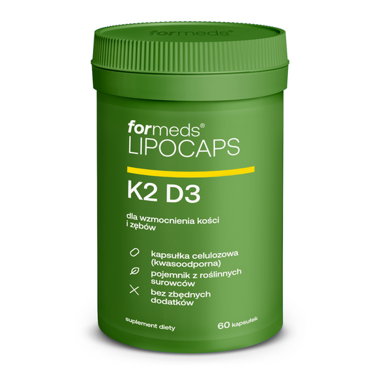 LIPOCAPS K2D3 - liposomalna witamina D3 + K2 tabletki, kapsułki
