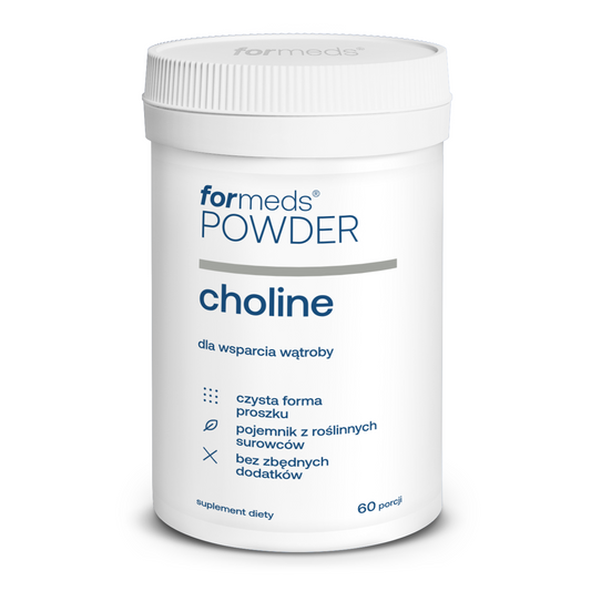 suplement POWDER Choline 60 porcji - cholina (witamina B4) w proszku, wodorocytrynian choliny