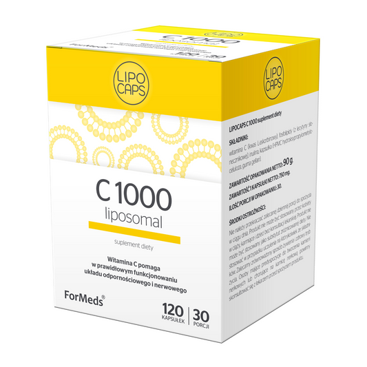 LIPOCAPS C 1000 - witamina C liposomalna tabletki, kapsułki