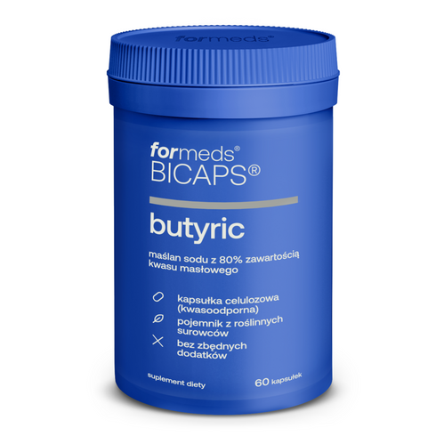 BICAPS butyric - maślan sodu (kwas masłowy) na jelita i zaparcia, kapsułki, tabletki