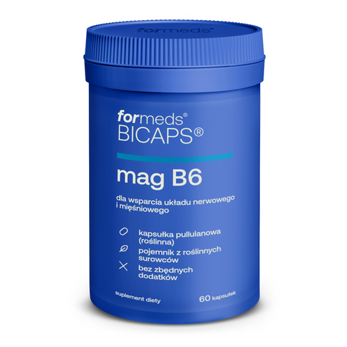 BICAPS Mag B6 - cytrynian magnezu + witamina b6, tabletki, kapsułki