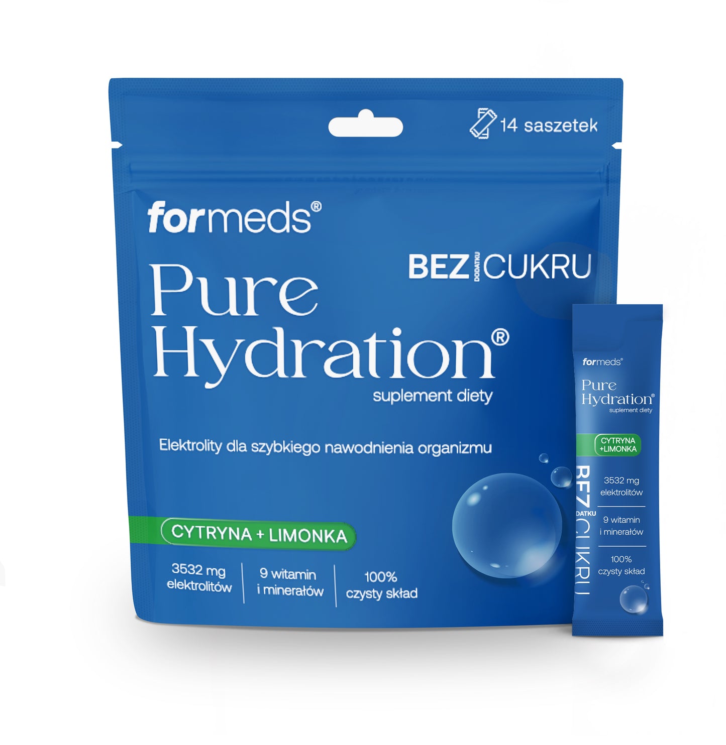 Pure Hydration bez dodatku cukru Cytryna + Limonka